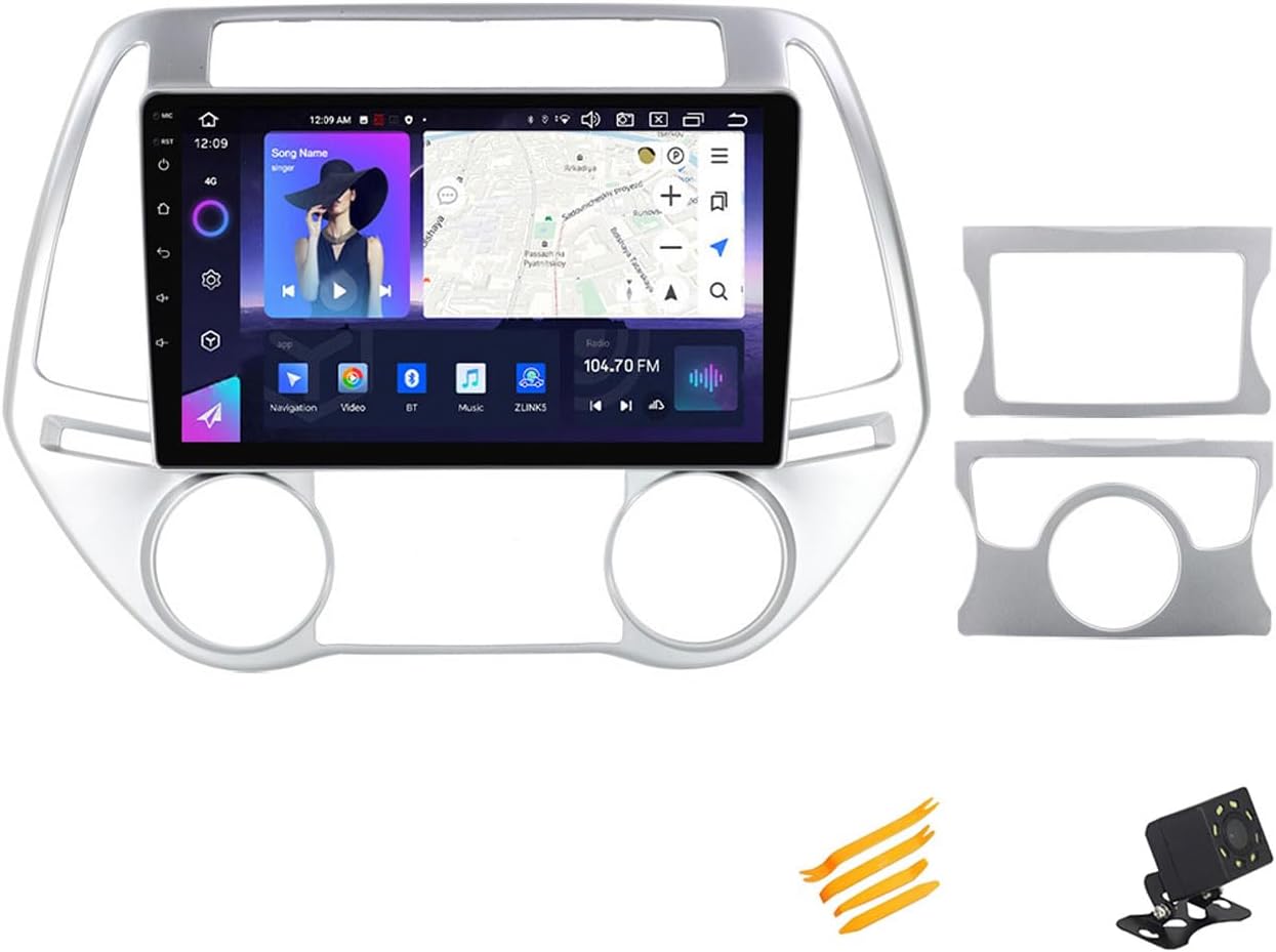 Android 13 Car Stereo Bluetooth Car Play 2 DIN Touch Screen Compatible with Hyundai i20 2012~2014 9in QLED Display Car Radio with Navigation Android Auto FM RDS SWC,8 Core NF3 2G+32G