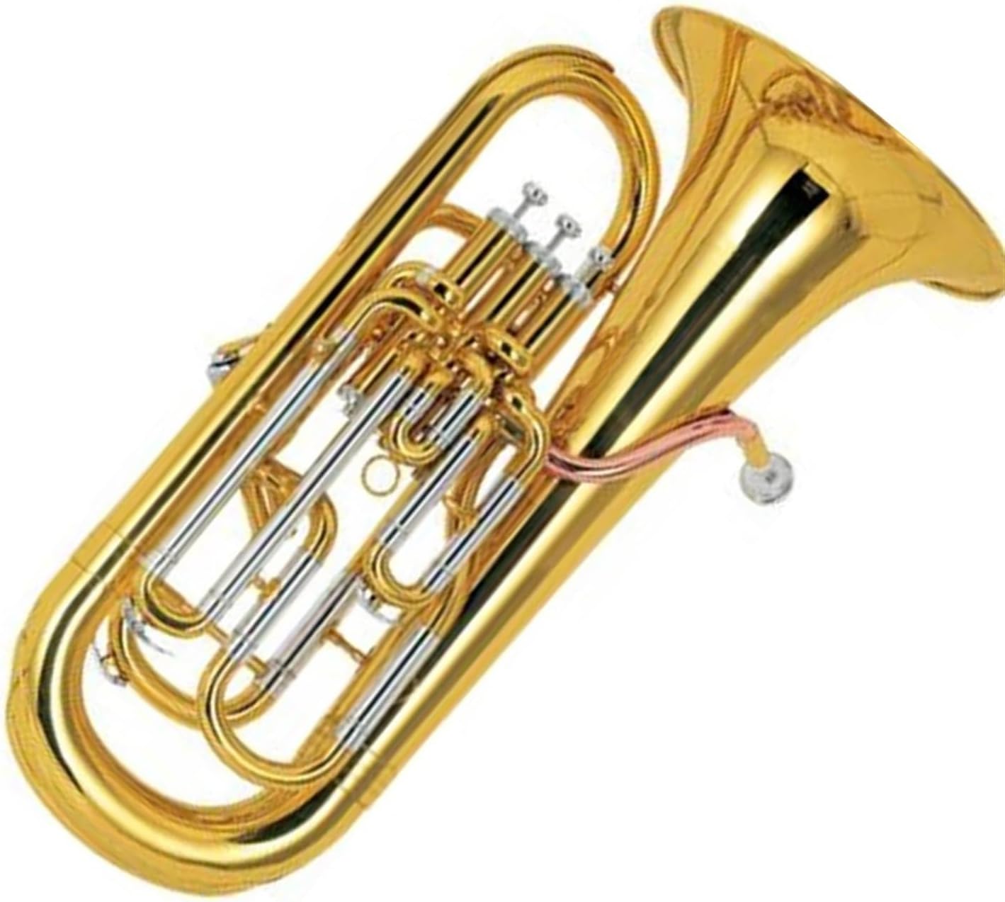 Beginner euphonium High Grade Gold Lacquer Euphonium 4 Pistons Tone Bb Compensating