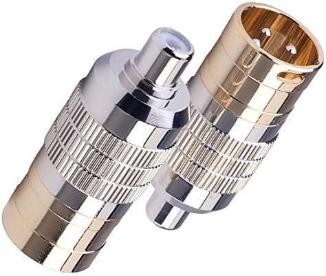 CLEAR Male XLR to Female RCA Adapters (CGA MXLR-FRCA) - 2 Pieces (1 Pair)