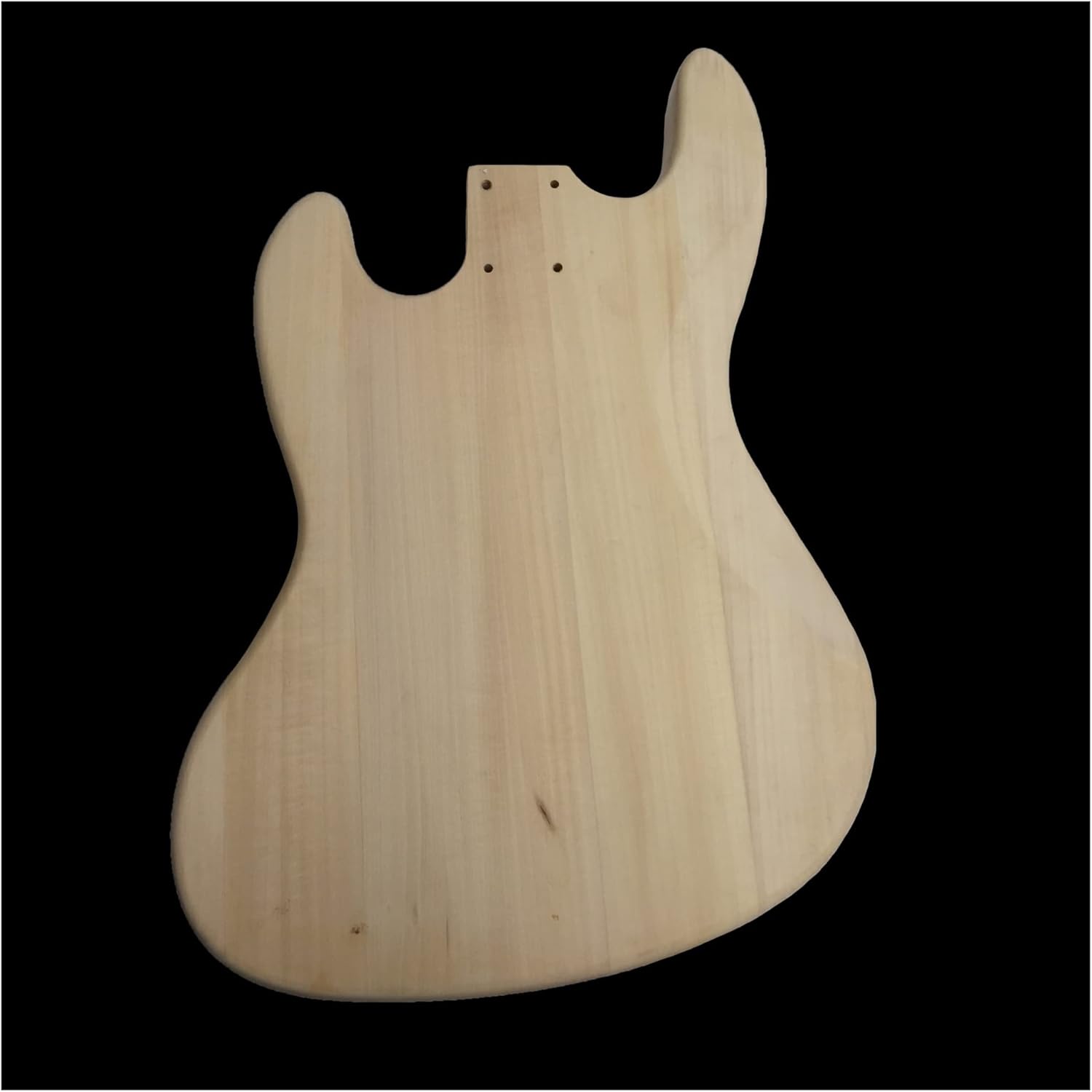 DIY 4 String Bass Guitar Kit with Basswood Body and Maple Neck and Fingerboard Unfinished Guitar Body