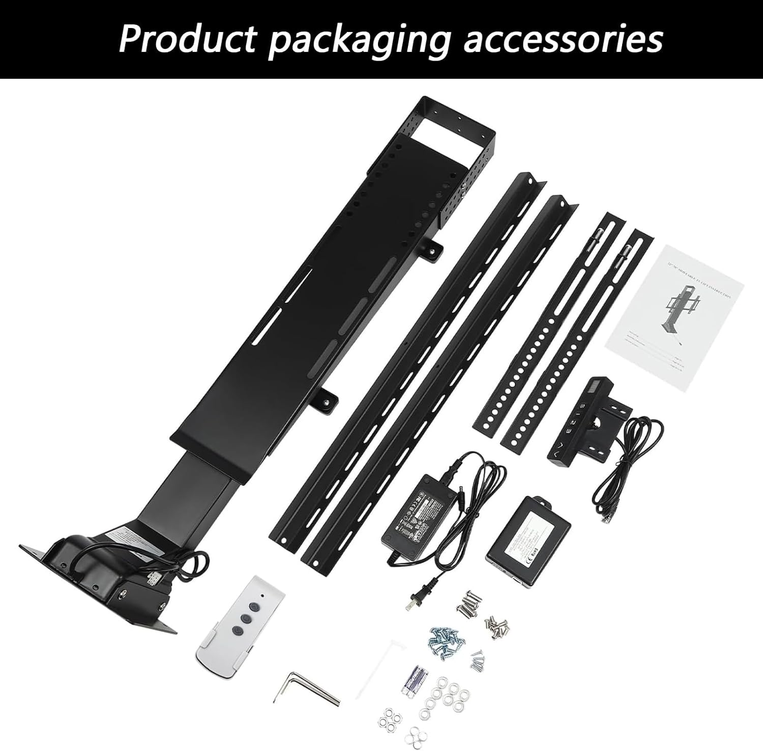 TV Monitor Wall Mount,TV Wall Mount,Adjustable Ceiling TV Mount Bracket, with Remote Control Motorized TV Mount, Fits 32-70 Inch Motorized TV Stand, 360° Manual Rotation TV Lift, Motorized Ceiling TV