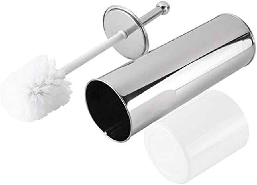 Toilet Brush and Holder,Rust-Resistant and Stainless Steel Round Toilet Bowl Cleaner Brush Set for Bathroom