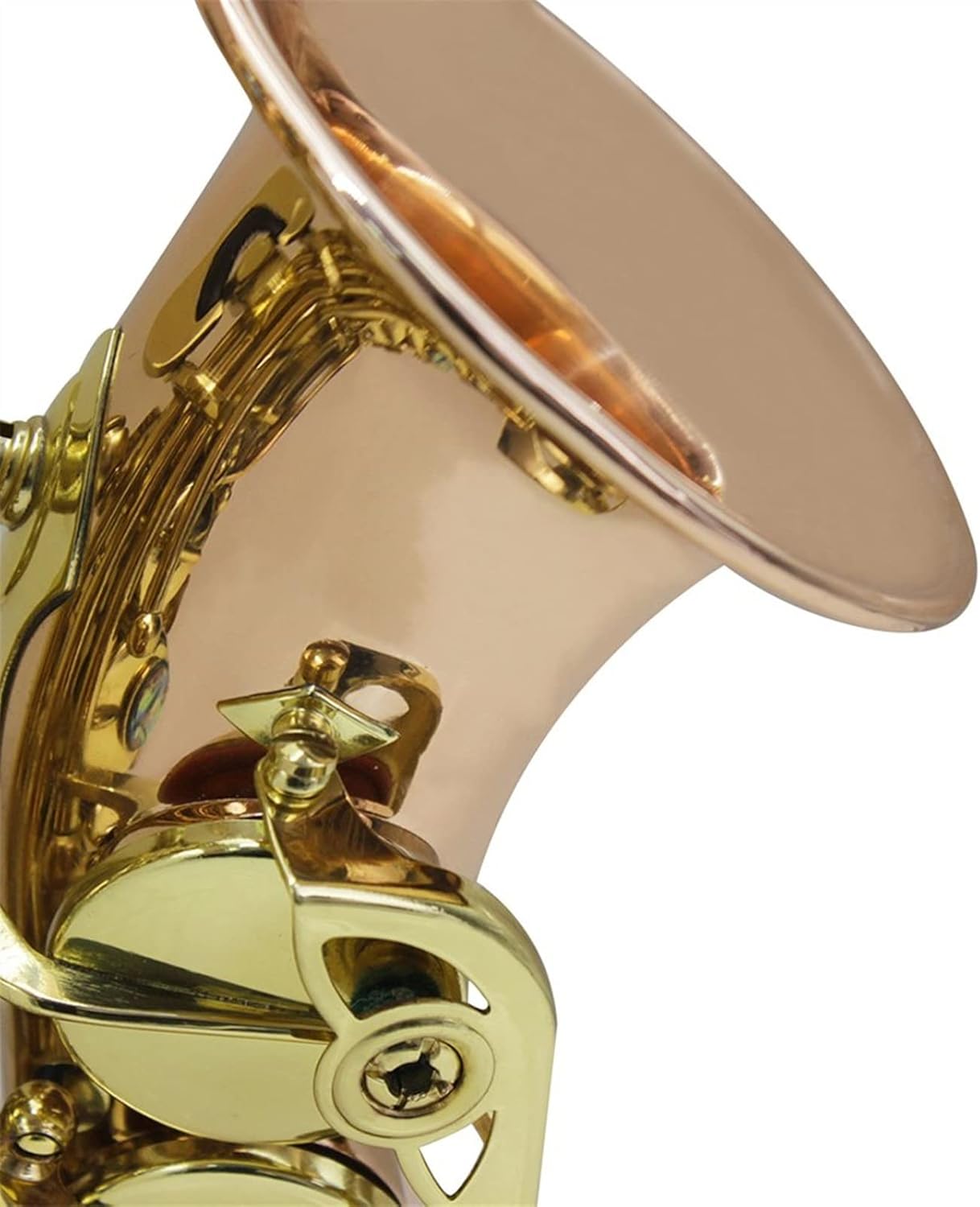 KESHUO Golden Saxophone Professional Woodwind Instrument Bb B Flat Sax with Box&Mouthpiece Musical Instrument Accessories Brass Sax Beginners Kit