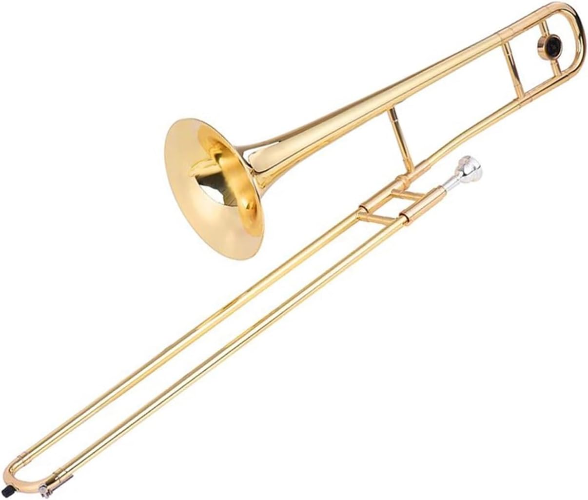 Professionals euphonium Tenor Trombone Brass Gold Lacquer Bb Tone B Flat Wind Instrument With Cupronickel Mouthpiece Stick Case