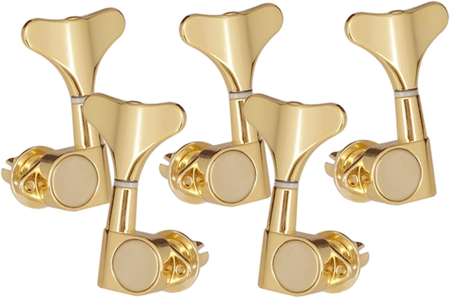 Guitar String Tuning Peg 5 Pieces Zinc Alloy+Iron 3L 2R Bass Closed Tuning Pegs Tuners Machine Heads