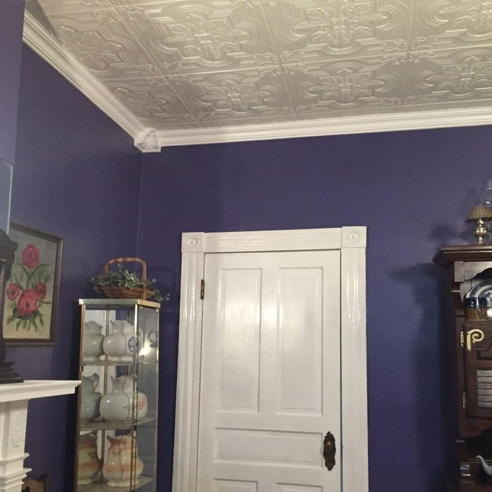 À LA MAISON CEILINGS CM-ICB Crown Molding Inside Corner Block Medium - 3.5 x 3.5 x 11.25 inches White 4 Pack