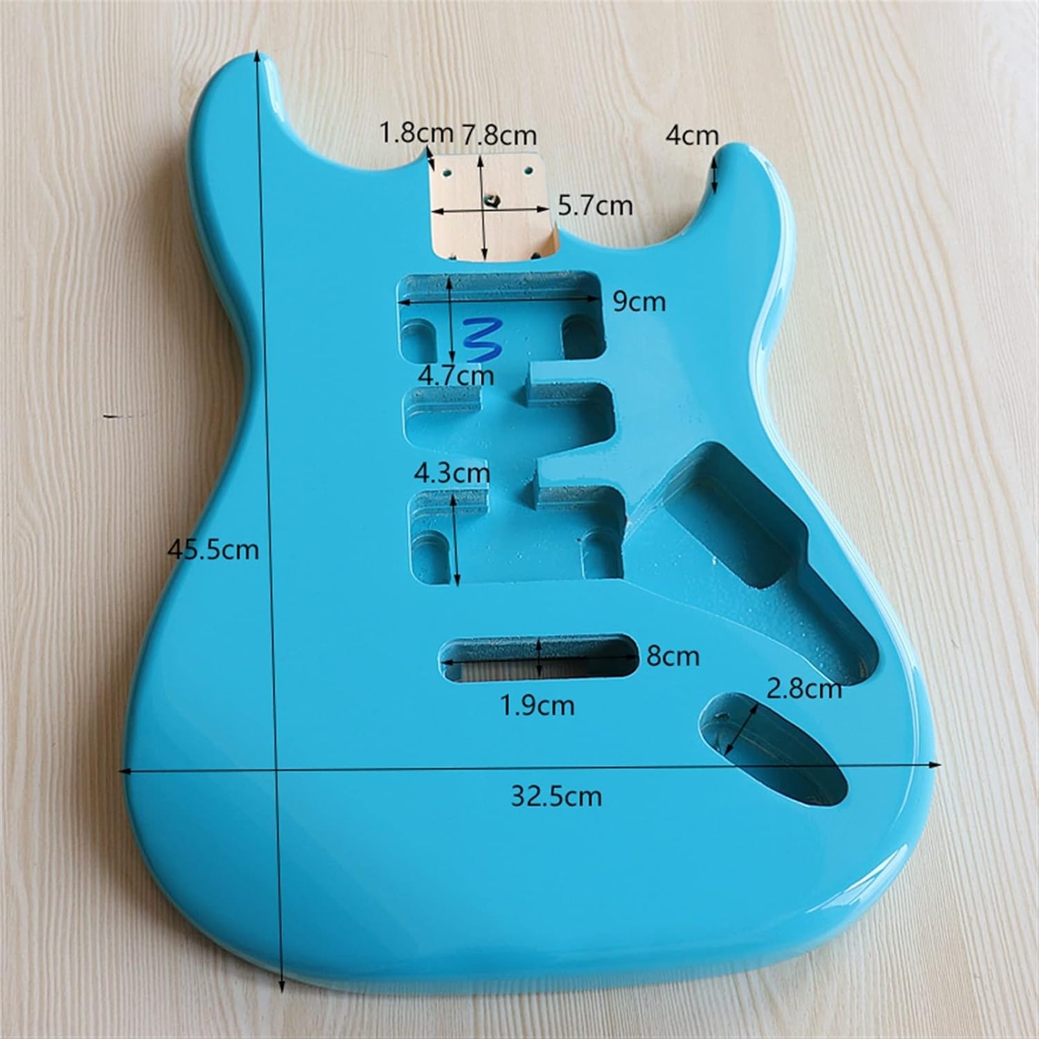TSTS Blue Poplar Wood Electric Guitar Body for ST Guitar Accessories Guitar Barrel 5.7cm Pocket Width Guitar DIY Accessory