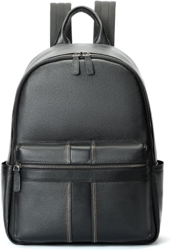 Mens Genuine Leather Backpack Purse Shoulder Bag Handbag Briefcase Travel Tote for Laptop Gift Box