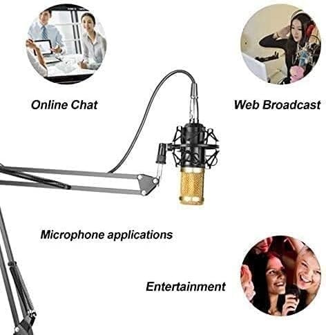 Condenser Microphone Wired Microphone Mobile Phone Universal Set Karaoke Vocal Microphone, Pink
