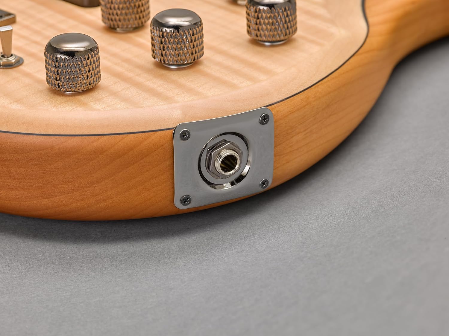 Yamaha TRBX604 4-String Flamed Maple Bass Guitar, Natural Satin