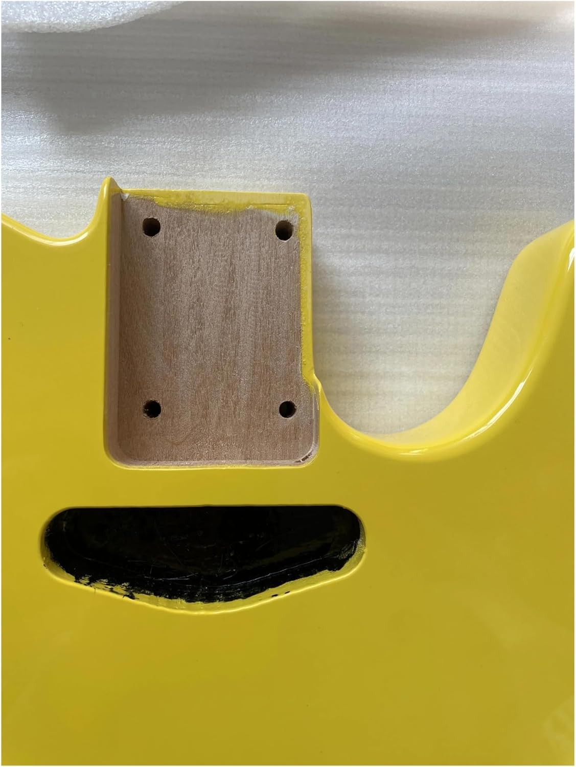 Guitar Body Guitar Replacement Parts Yellow Alder for TL Guitar Body Gloss Finished DIY Replacement Part 6 Strings Alder Assembly 5.56cm Heel