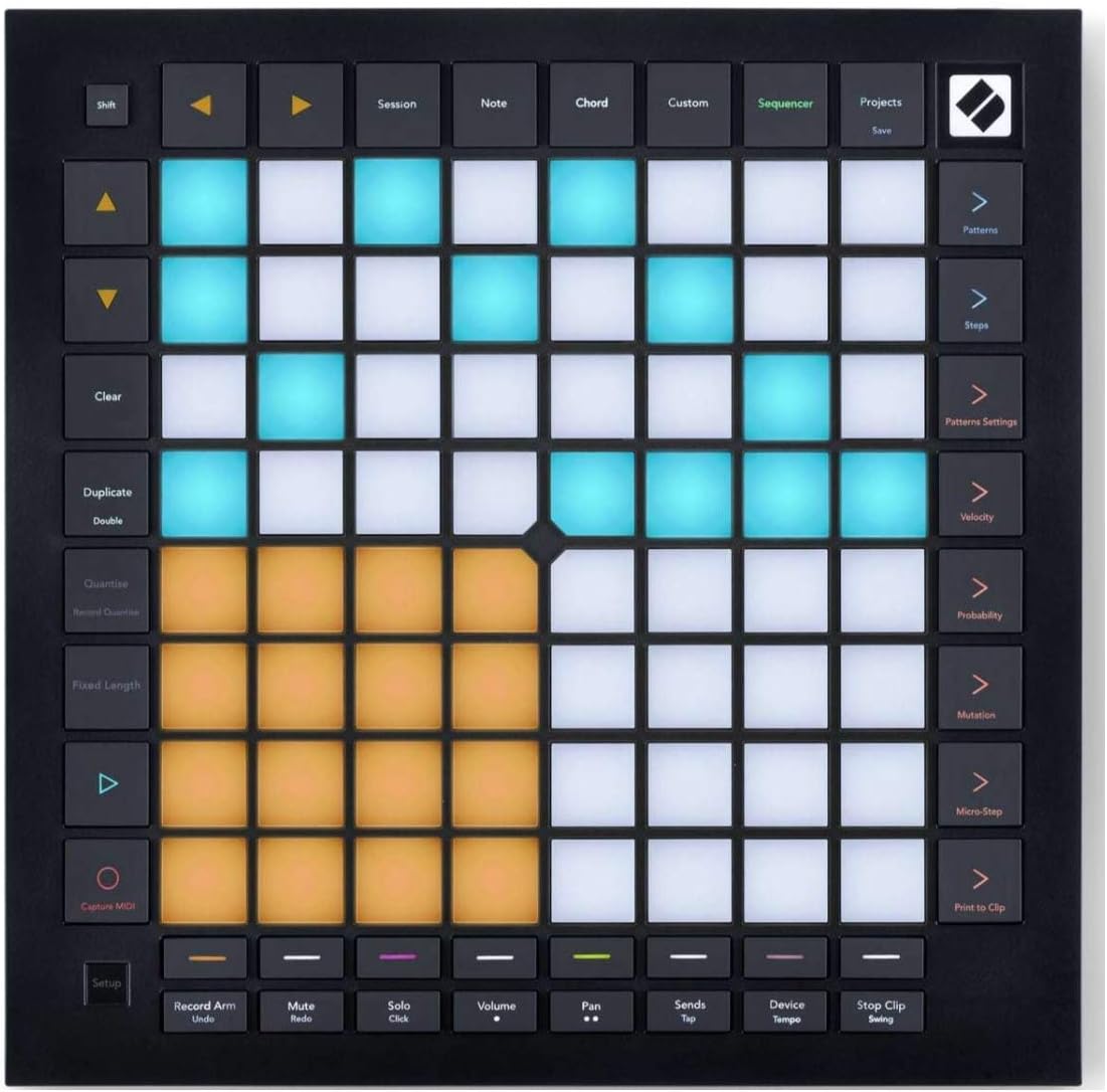 Novation Launchpad Pro MK3 Bundle with Over-Ear Headphones and 3.0 4 Port USB Hub (3 Items)