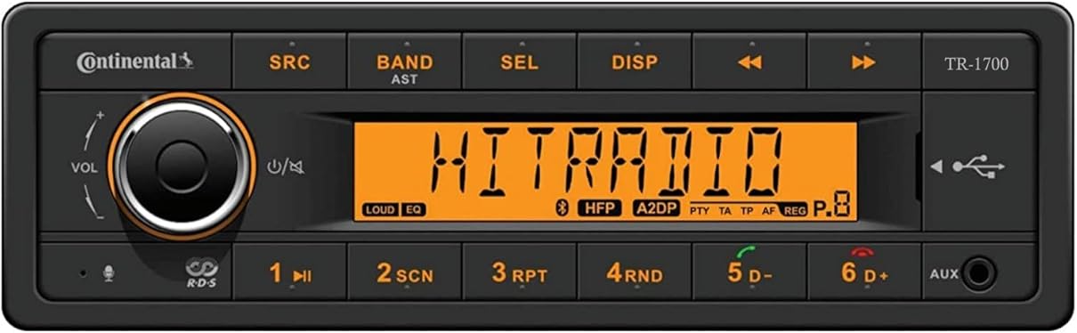 Plug & Play Bluetooth Tractor TR-1600 AM FM Stereo Radio Compatible with John Deere 27D Yanmar YT 235 9-Pin Harness