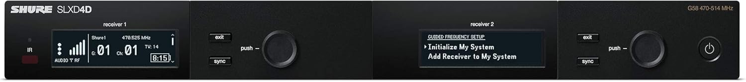 Shure SLXD14D Dual Channel Digital Wireless System with Two SLXD1 Bodypack Transmitters - Microphones and/or Instrument Cables Sold Separately | G58 Band (SLXD14D-G58)