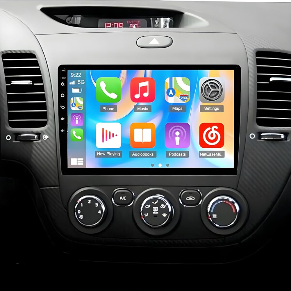 Car Stereo Radio Fit for Kia Forte K3 Cerato 2013 2014 2015 2016 2017 2018, 9 inch Touchscreen Car Radio with Carplay Android Auto w/WiFi GPS Navigation Bluetooth FM SWC Backup Camera - 2+32G