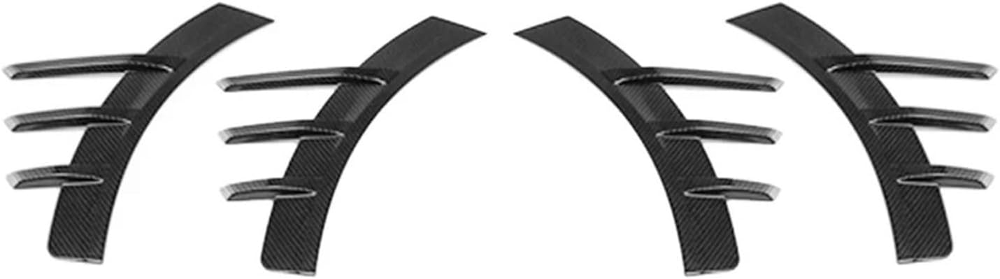 MP Style Car Accessories 4PCS Dry Carbon Before Bumper Wheel Eyebrows Vent Fender Spoiler Trims Compatible For BMW M2 G87 2022+ (Color : 4PCS-Dry carbon)