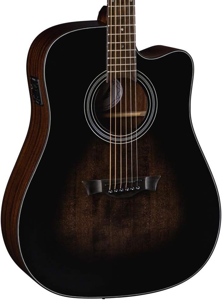Dean St Augustine Dreadnaught Cutaway Solid Top Acoustic/Electric Guitar, Satin Vintage Burst