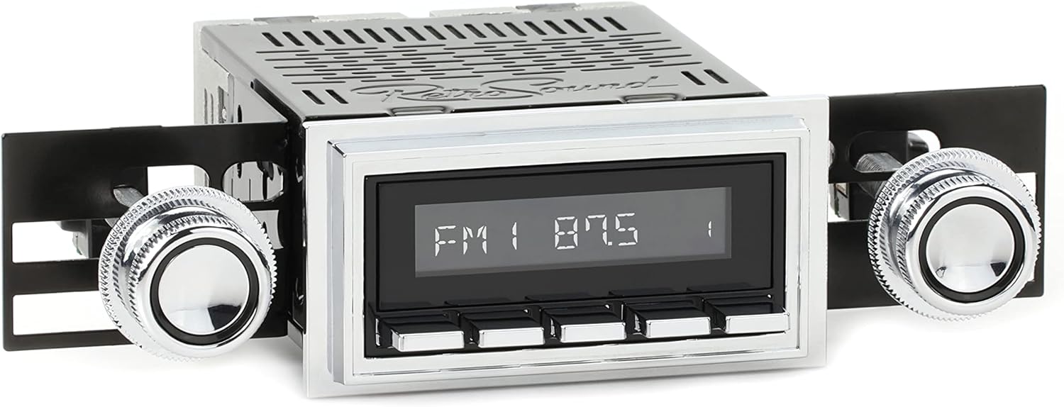 RetroRadio Compatible with 1967-73 Mercury Cougar Features Include Bluetooth, AUX, AM/FM LABC-M1-126-08-77MC