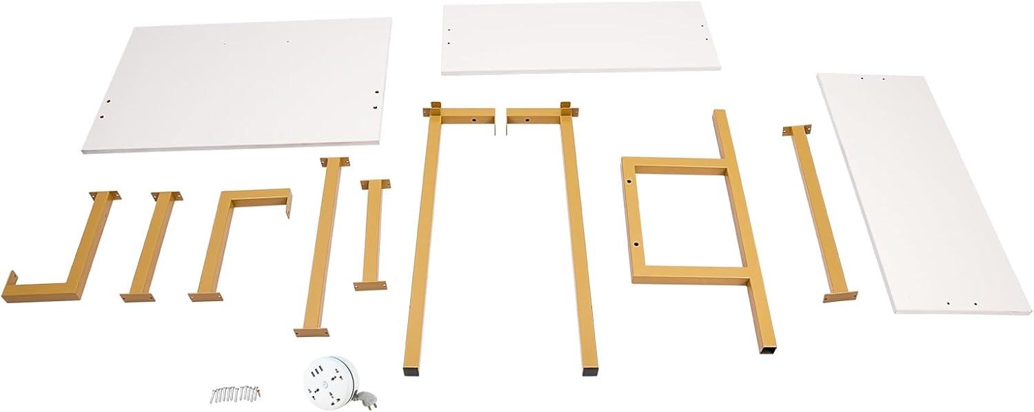 Industrial 3-Tiers Gold Wall Mounted Ladder Bookshelf, Pipe Iron Shelves Bookshelf, Storage Book Shelves Display Bookcases for Living Room Home Office