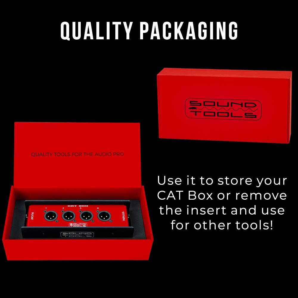 Sound Tools CAT Box MX - Male XLR Stage Box with Analog Audio Over Shielded CAT Cable. Send 4 Channels of Audio, DMX, Clear-Com or AES.