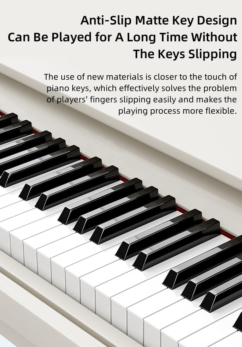 LANDTOM 88-Key High Level Heavy Hammer Electric Piano Drawer Type Home Desk Electronic Piano for Beginners/Intermediates/Seniors/Specialist (Black key without bench)