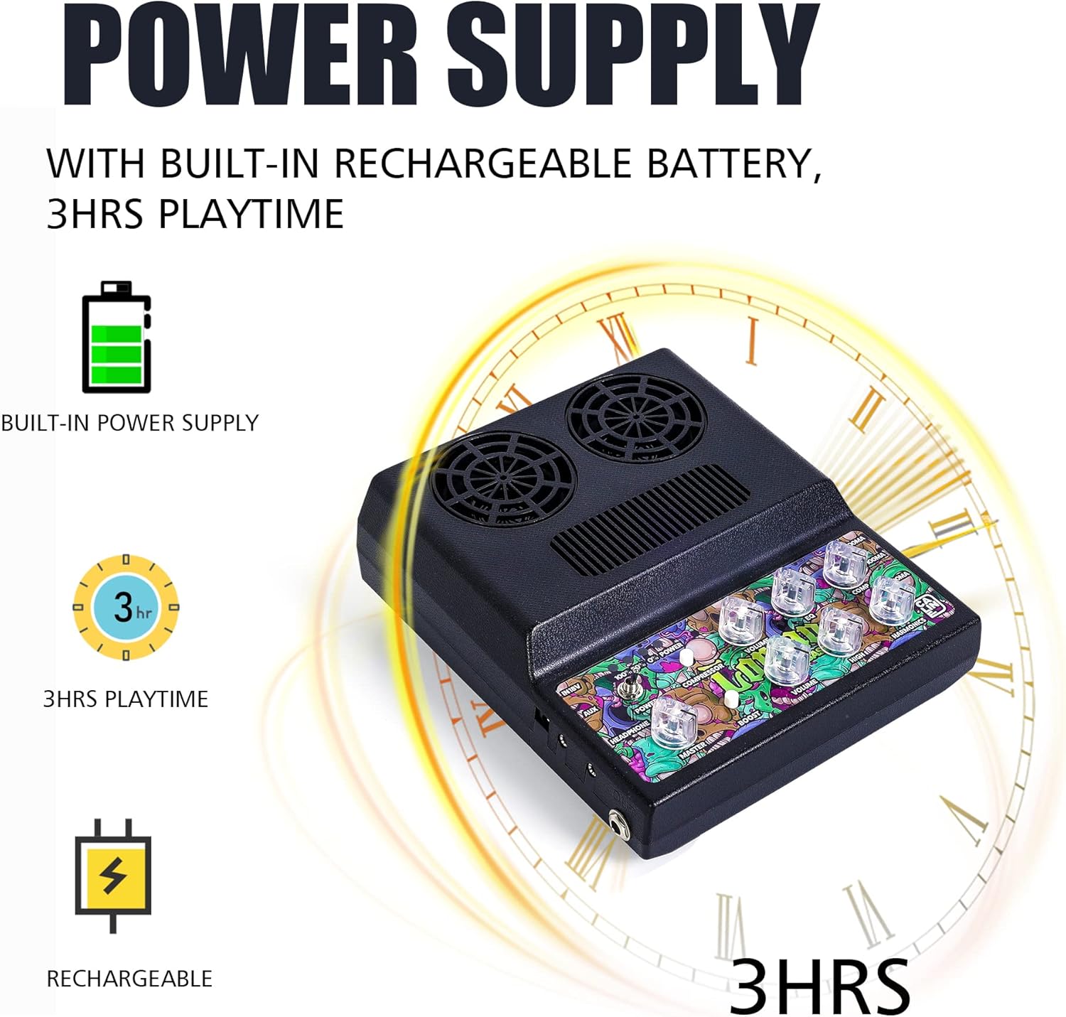 Caline Bass Amp,20W Portable Bass Amplifier for Bass Guitar,Compressor,Boost Effect, Mini Portable Bass Combo Amp with Aux in,Bluetooth,Headphone Jack and 9V Pedal Power Output