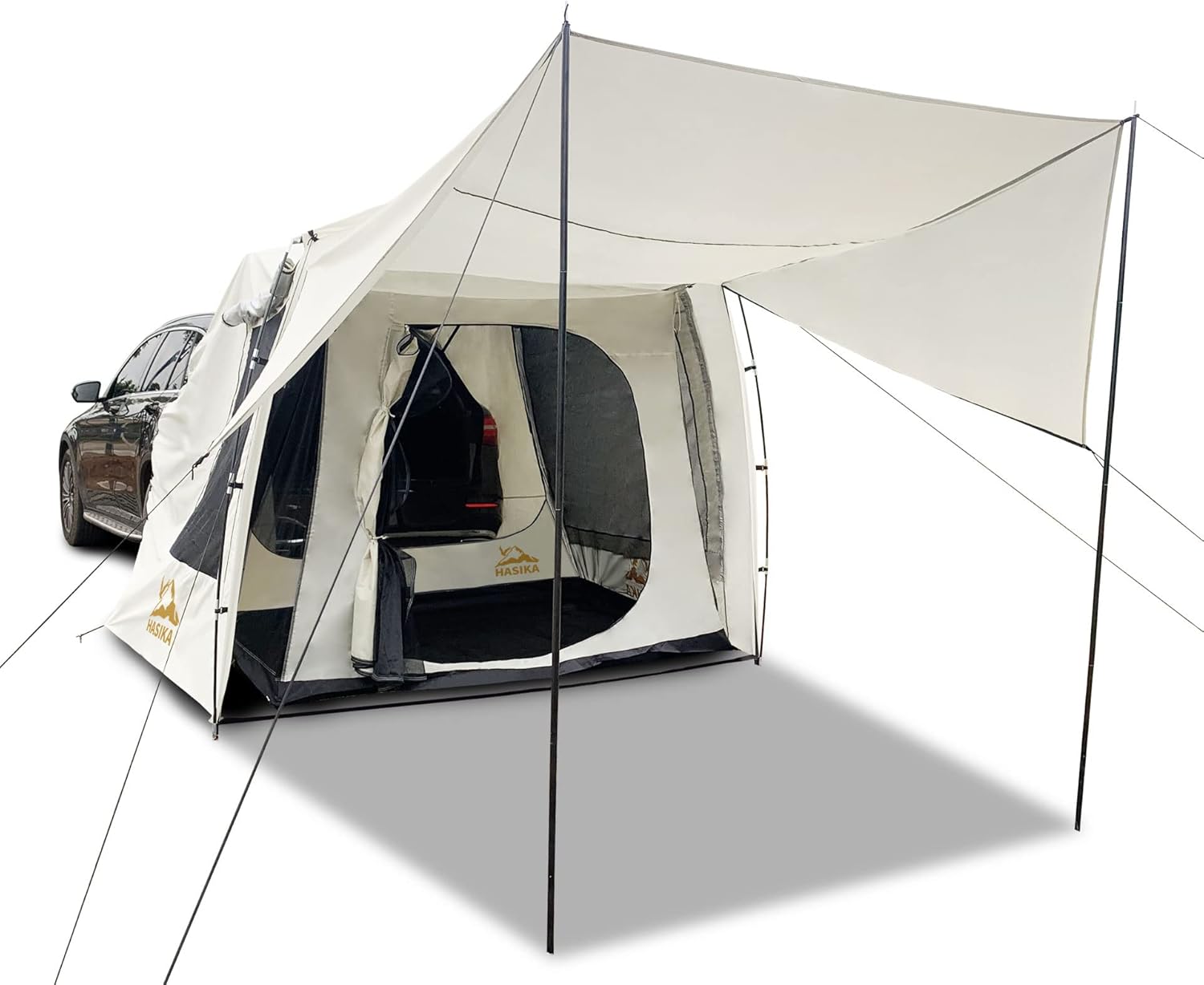 Car Tent for Camping 4-6 Person Universal SUV Van Tailgate Waterproof UPF 50 + Include Seperate Screen Tent