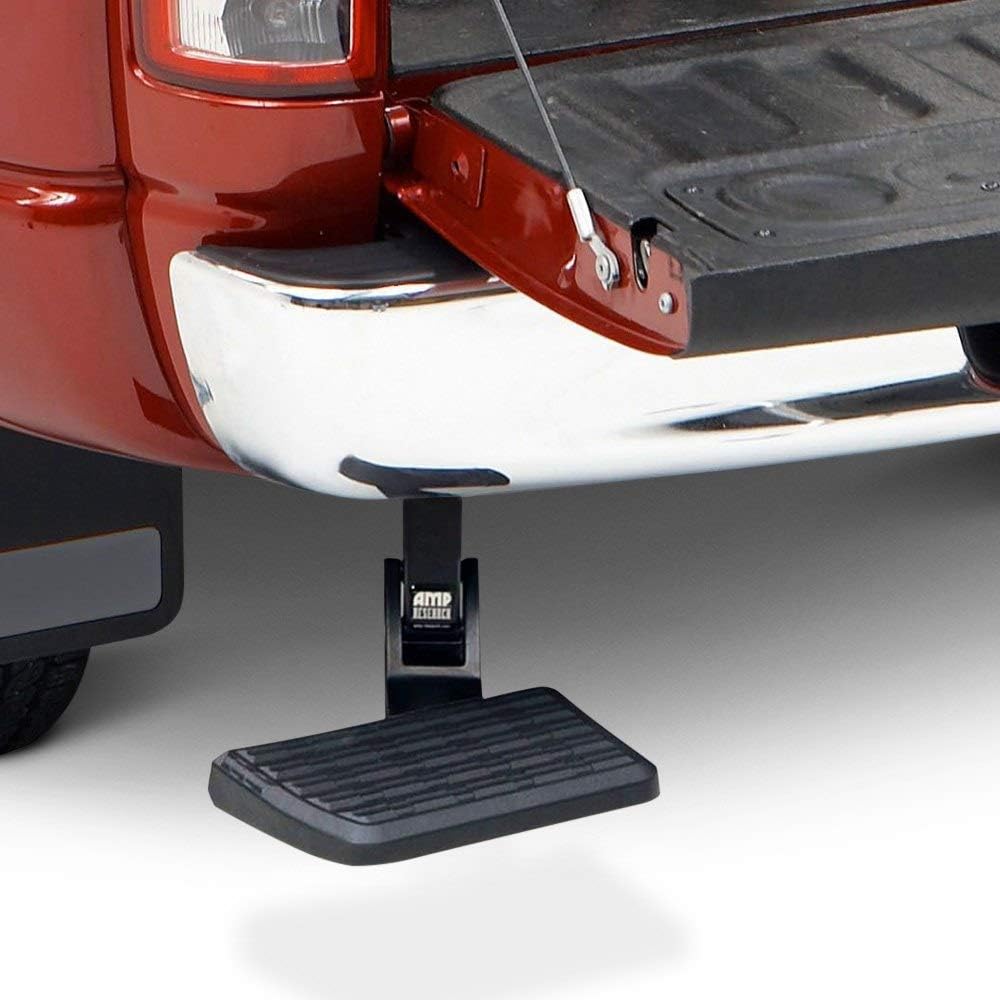 AMP Research 75306-01A BedStep Rear Bumper Access Black Not Compatible w/Dual Exhaust
