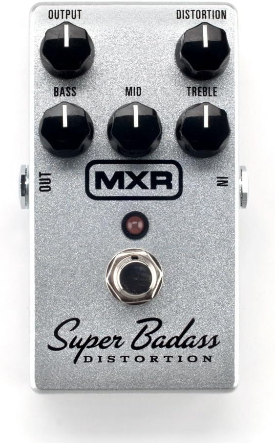 Dunlop MXR M75 Super Badass Distortion Effects Pedal With a Pair of Patch Cables