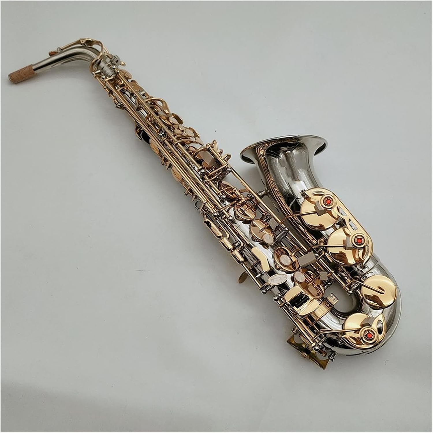 Sax Beginners Kit Tenor Sax Alto Saxophone Nickel Plated Gold Keys Woodwind Instrument with Case Mouthpiece Wind Instrument (Color : Alto Sax Case Black PU)