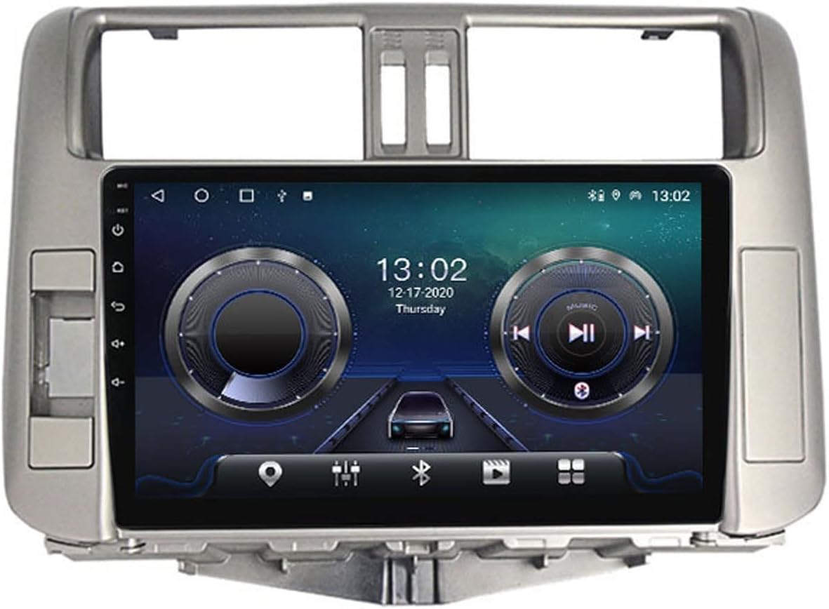 9 Inch 2 Din Car Radio for Toyota Prado 150 2009-2013 Bluetooth AM/FM Car MP5 Multimedia Player in-Dash Touchscreen Head Unit Car Stereo Receiver with Carplay Android Auto