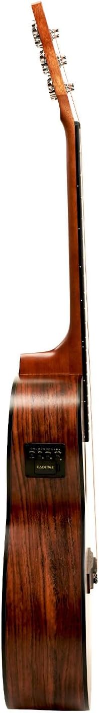 Kadence Electric Acoustic Guitar A05EQN (Zebra Wood) - Semi Acoustic Guitar,Inbuilt Tuner, Capo, Strings, Picks, Strap, Cable and Padded bag - Electro Guitars for Beginners & Professionals