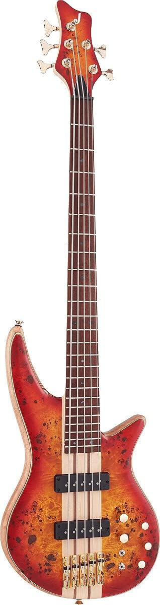 Jackson Pro Series 5-String Spectra Bass SBP V, Cherry Burst, Caramelized Jatoba Fingerboard