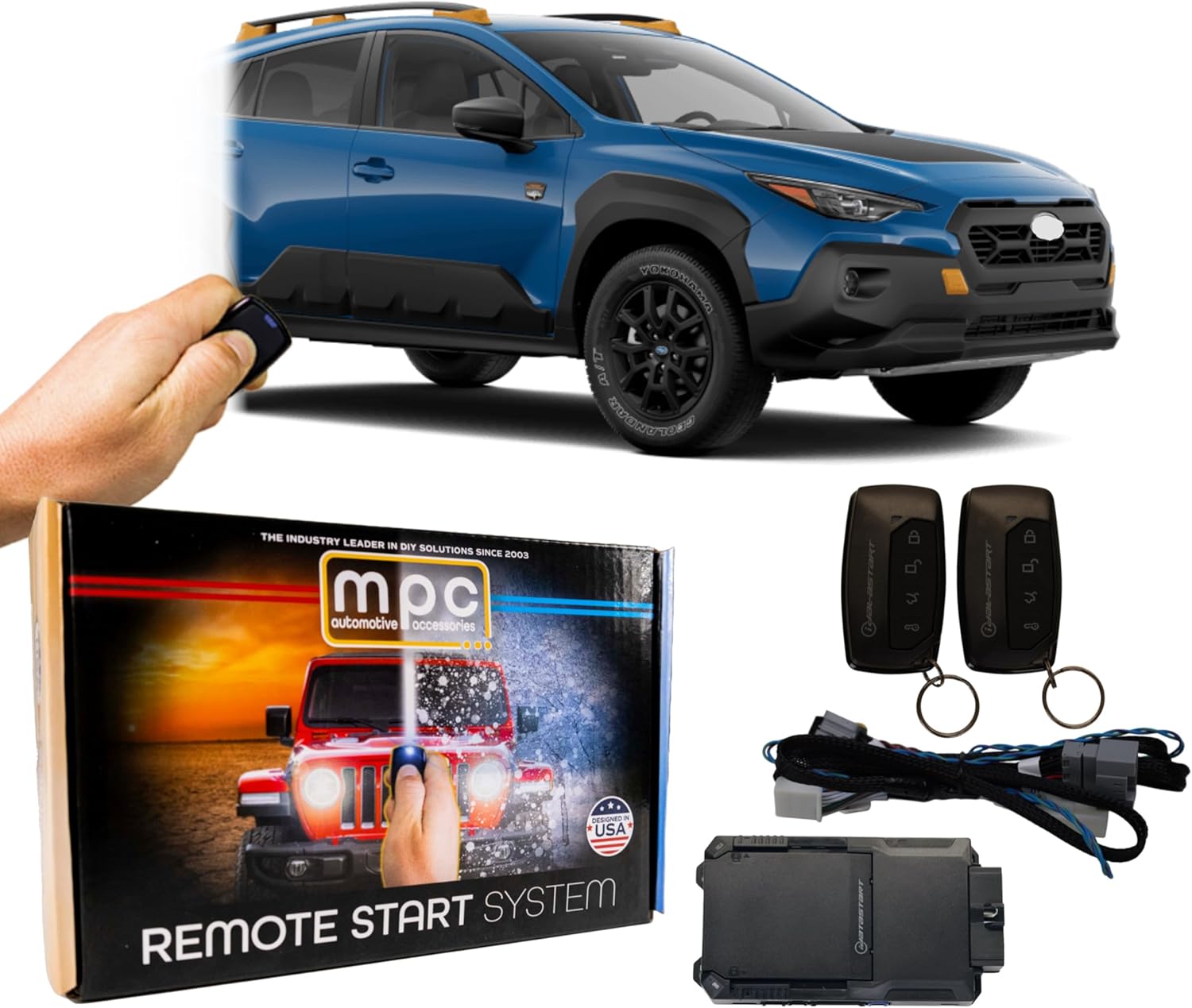MPC Remote Start Kit Compatible with Subaru Crosstrek 2018-2025 || 2X 4-Button Long Range Remotes || Plug and Play || No Wire Splicing || USA Tech Support