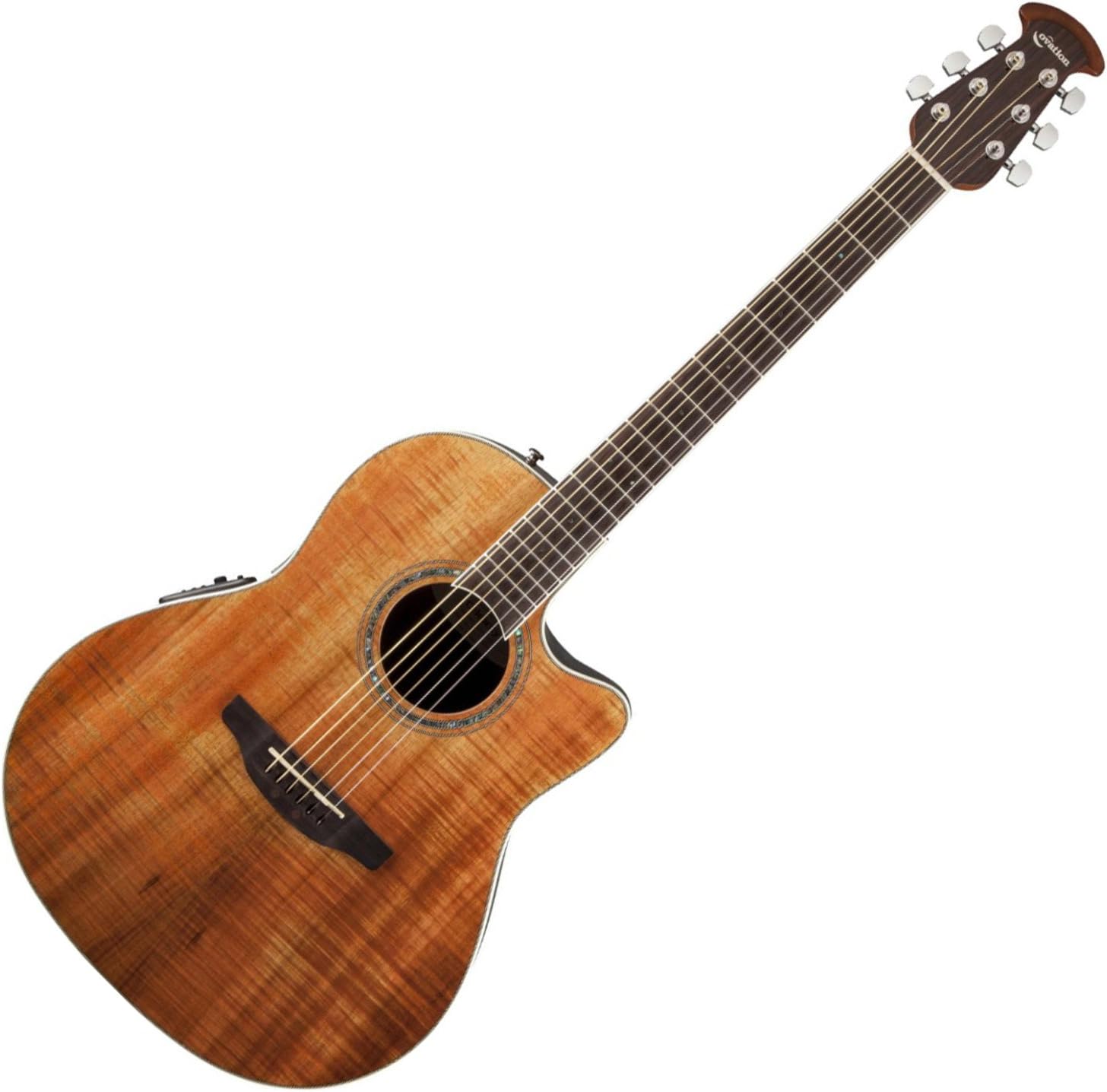 Ovation Celebrity Standard Exotic Mid-Depth Acoustic-Electric Guitar, Figured Koa (CS24P-FKOA)