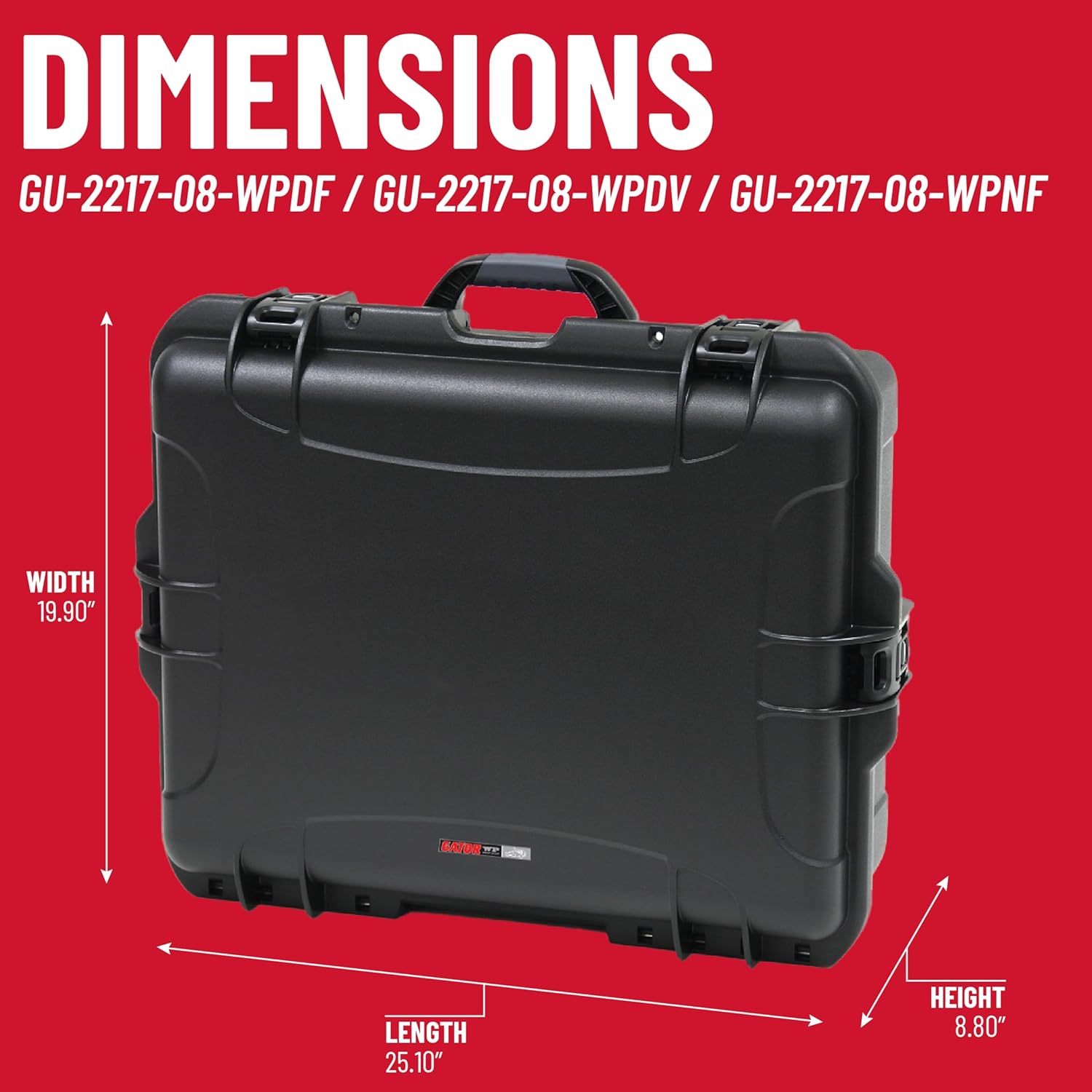 Gator Cases Titan Series Waterproof Utility/Equipment Case with Adjustable Divider Insert, 22