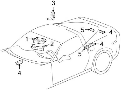 General Motors 25926479, Remote Control Transmitter for Keyless Entry and Alarm System