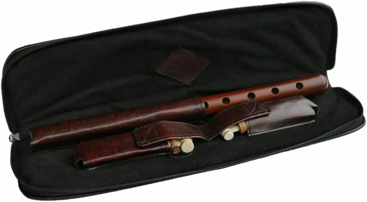 Professional Armenian DUDUK Key A Apricot Wood Oboe Balaban Woodwind Instrument, Leather Case and Professional 2 Reeds and Playing Instructions, Apricot Wooden Duduk