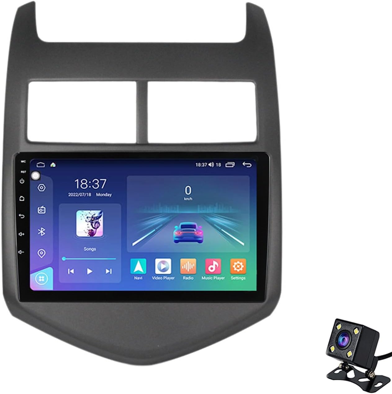 Double Din Car Stereo CarPlay Bluetooth Head Unit Radio for Chevrolet Aveo 2011 2012 2013 2014 2015, Wireless Android Auto SWC