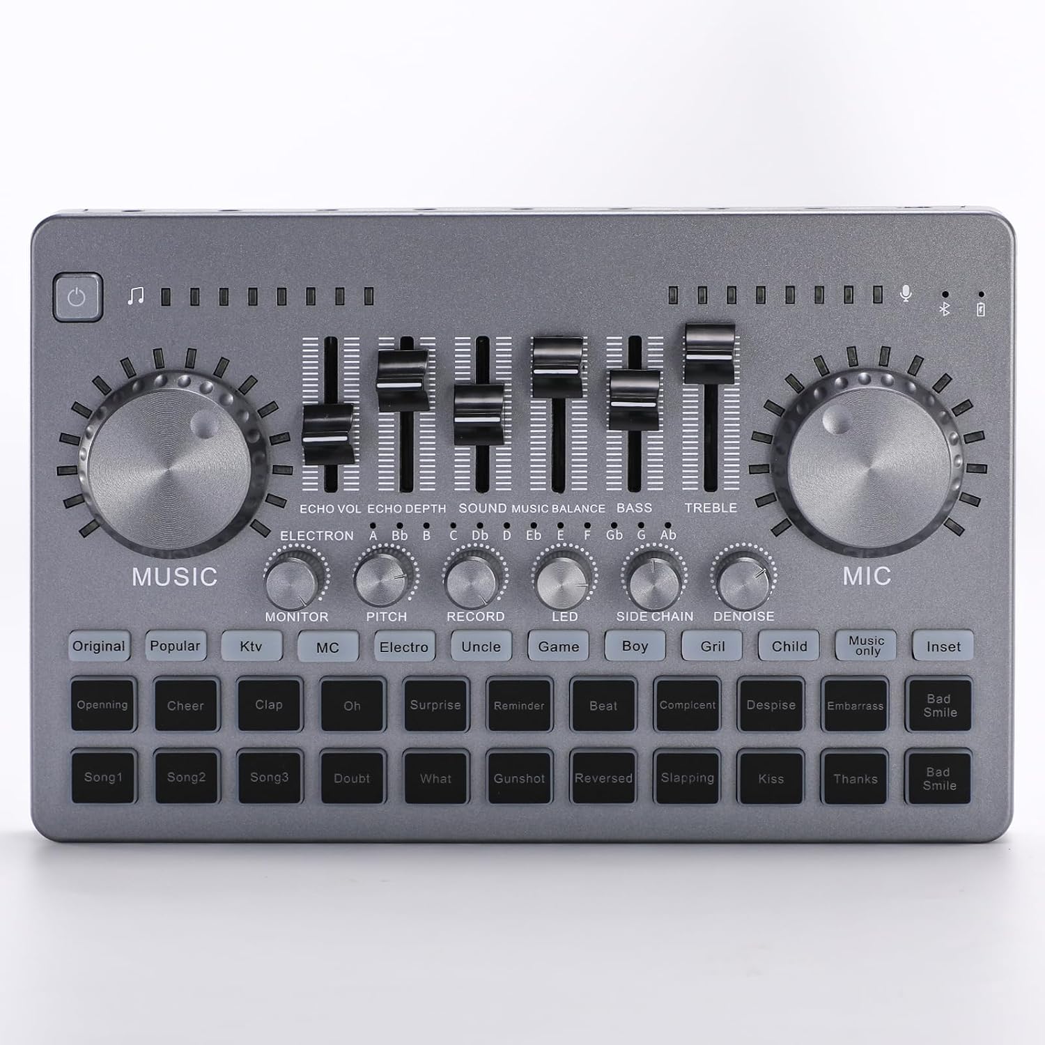 MaonoMix audio interface, equipped with a professional-grade AD/DA conversion chip, provides a composite input interface and supports direct connection of microphones and musical instruments.