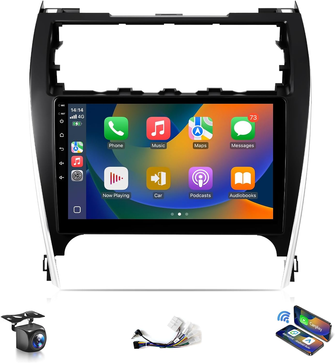 2G+32G Android 13 Car Play Stereo for Toyota Camry 2012 2013 2014 Carplay Android Auto, 10.1