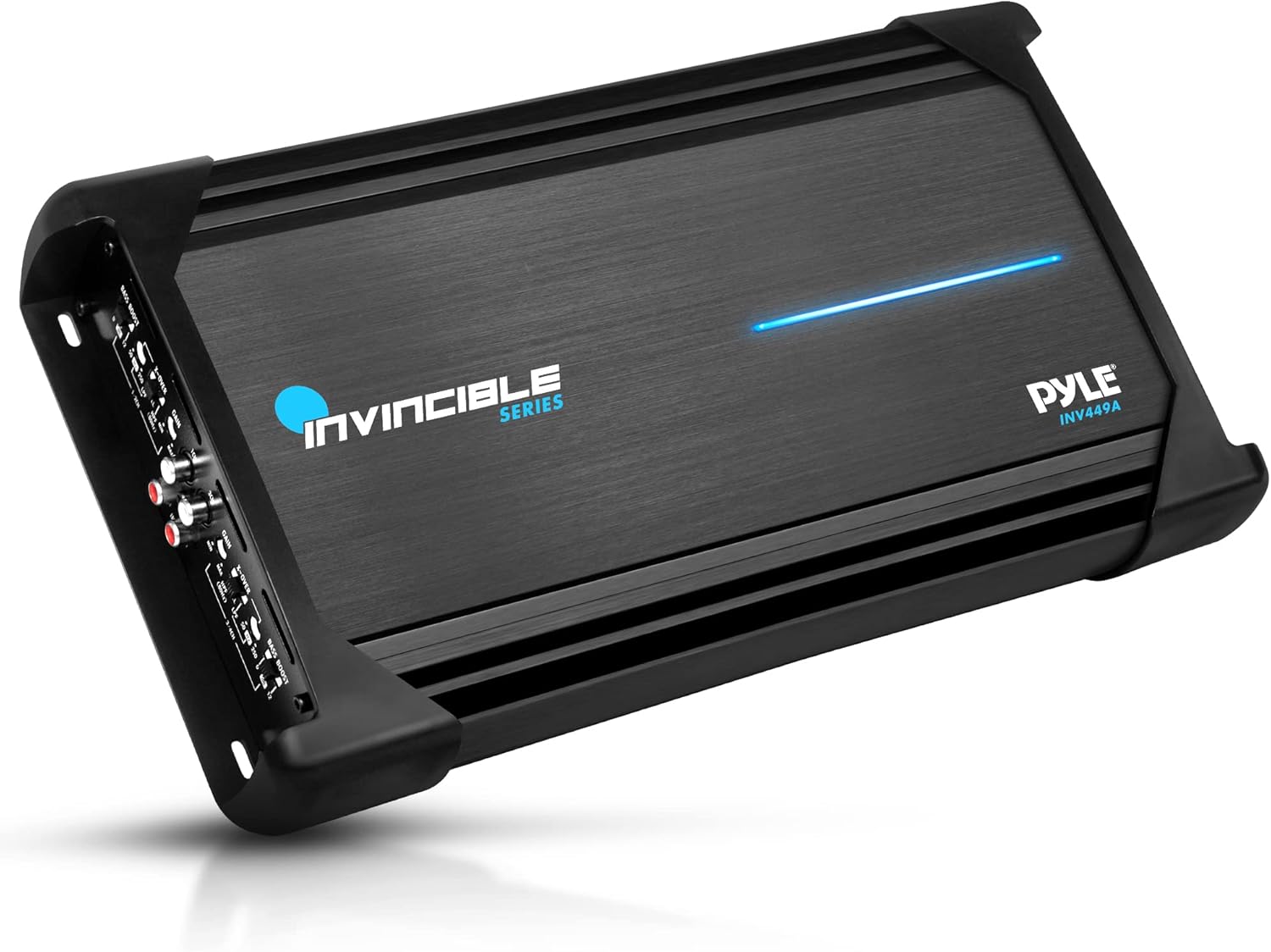 Pyle 14” Class AB Mosfet Amplifier - Invincible Series Bridgeable Amp, 4 Channel 2000 Watts Max, Mosfet PWM Power Supply, High-Current Dual Discrete Drive Stages, Advanced Protection Circuitry
