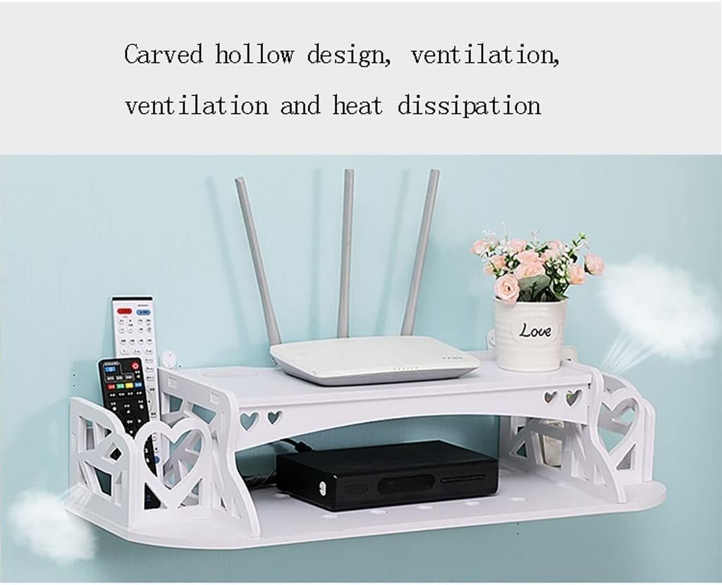 Floating Cable Box Shelf, Floating Wall Mount Shelf, Floating Shelf Wall-Mounted TV Stand, Wall Mount Shelves (Color : B)