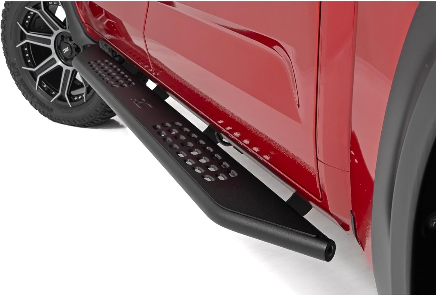 Rough Country OV2 Running Boards for Toyota Tundra (2022-2025) Crew Cab - Contoured Side Step Bars, Easy Bolt-On Install