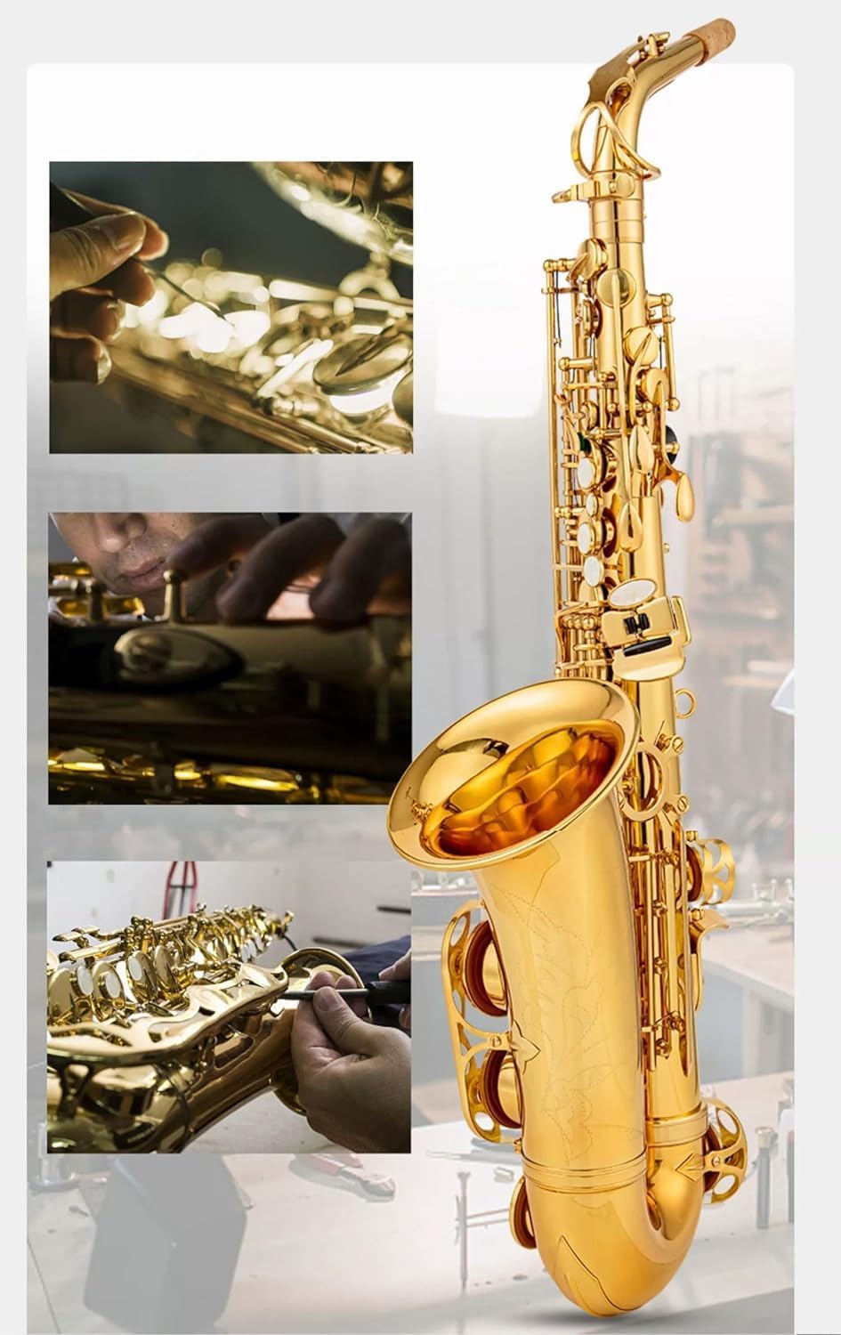 E flat alto saxophone beginners professional saxophone belt box, whistle, cleaning suit.