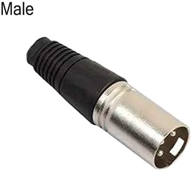 Davitu Electrical Equipments Supplies - 100PCS/lot 3 Pin XLR Male Plug Connector Microphone MIC Adapter XLR Cable Termininal Audio Wire Connector - (Color: 50 Male 50 Female)