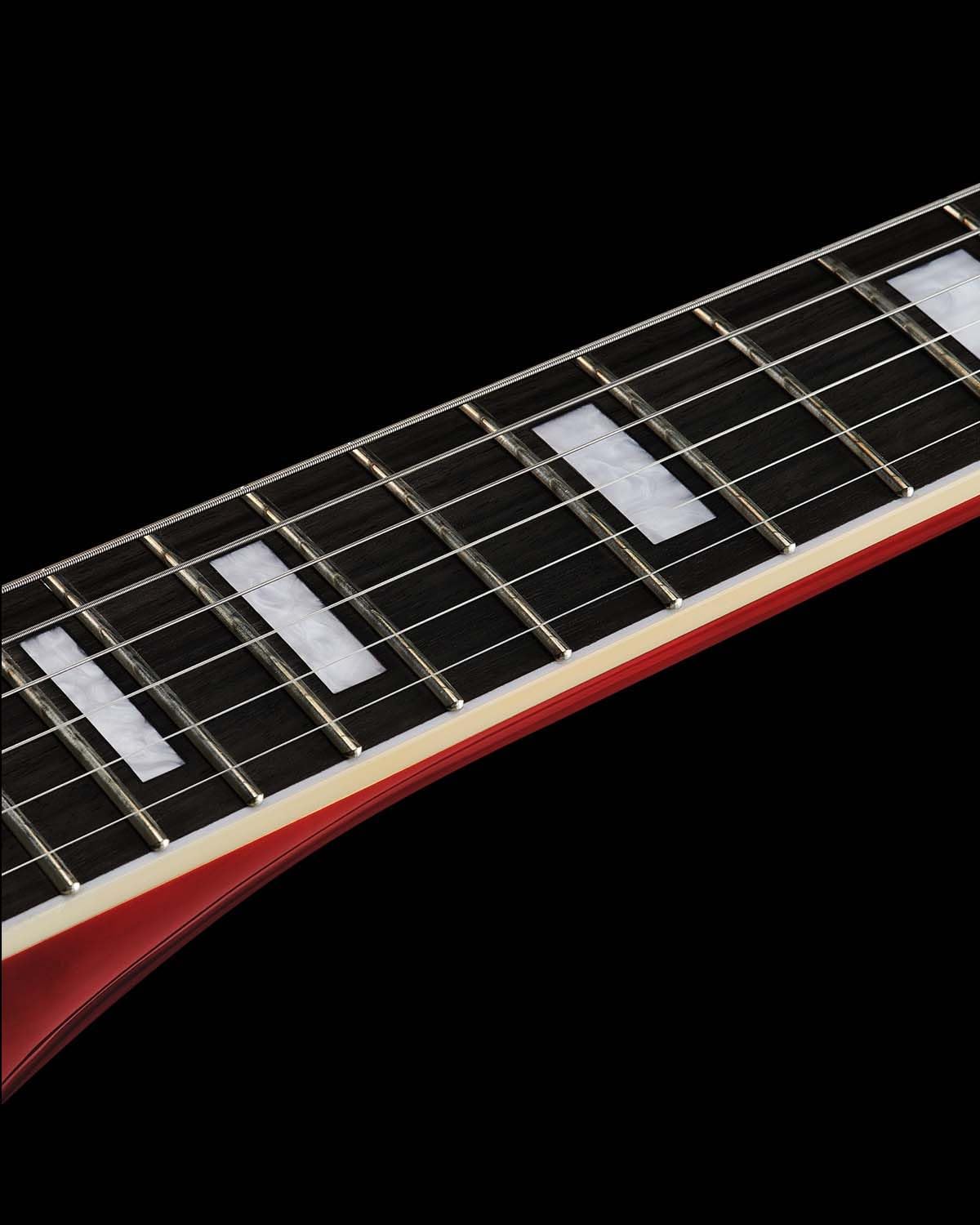 WestCreek Revenge Solid Body Electric Guitar, Heavy Metal Guitar, Right Handed, Heavy Metal Pickups, Rounded End Jumbo Frets, Bone nut, Rosewood Fretboard, Mahogany Body (Gradient Red)