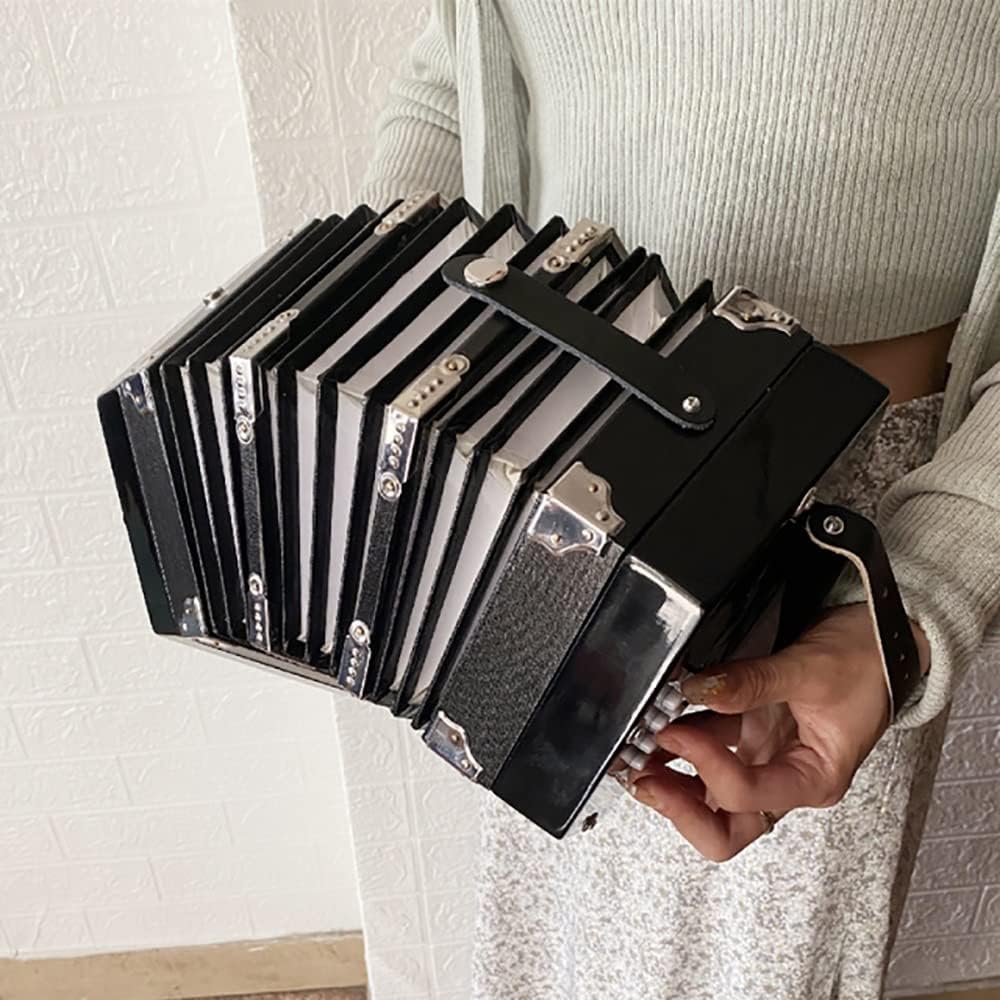 Concertina Accordion 20-Button, for Adults Musical Instrument, Easy to Learn Music Accordion Instrument