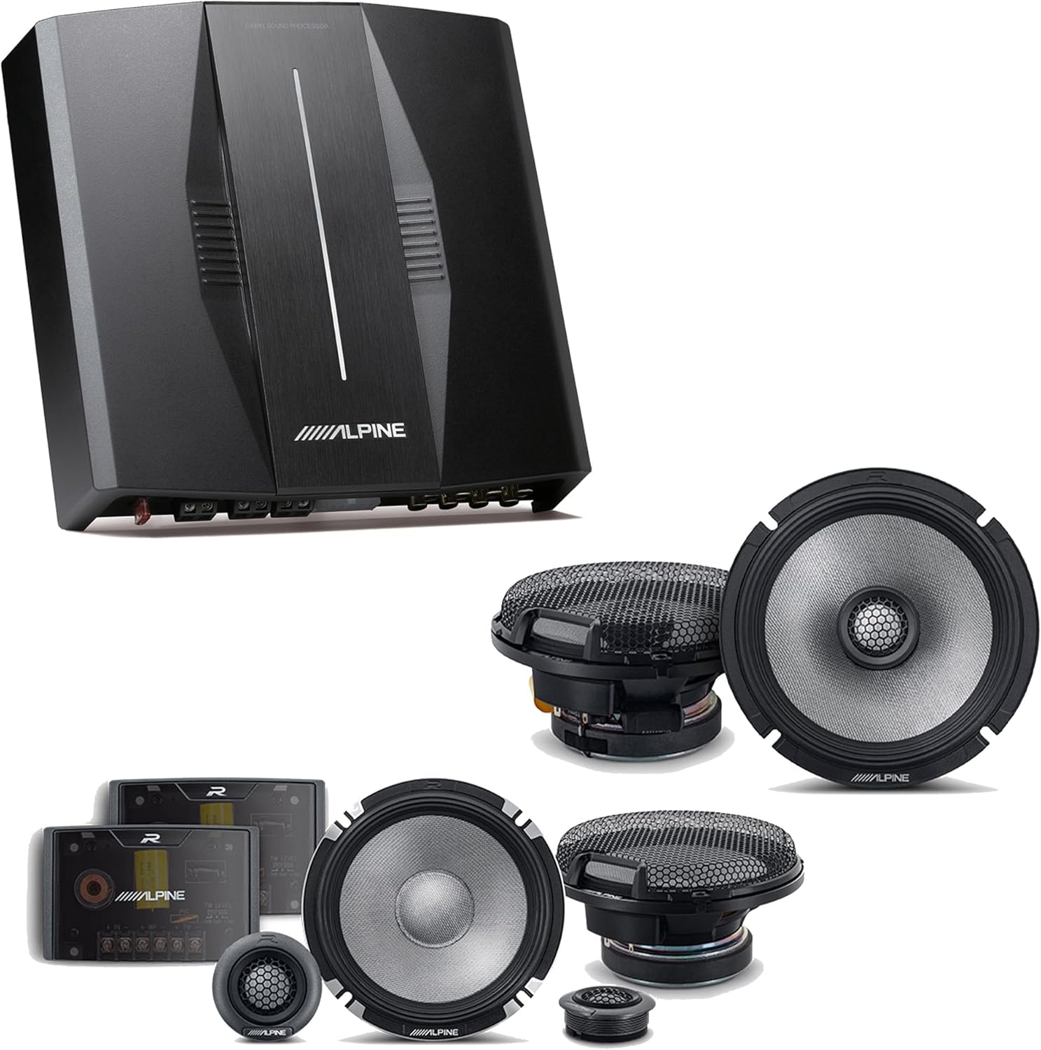 Alpine PXE-C80-88 OPTIM8 8-Channel Hi-Res Digital Sound Processor Amplifier w/ R2-S652 & R2-S65 Bundle