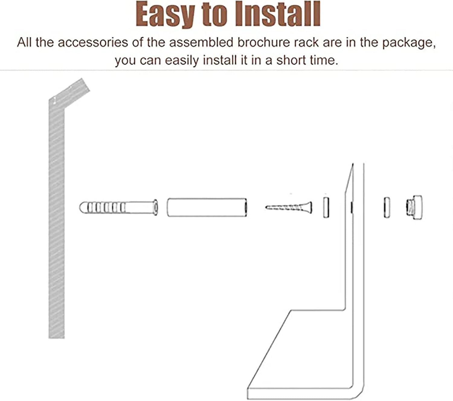 Colorful Acrylic Brochure Holder Wall Mount, Hanging Bookshelf Magazine Rack Literature Storage Rack for Waiting Room, Living Room, Office, Home Display (Color : Colorful, Size : L15xW2xH6IN)